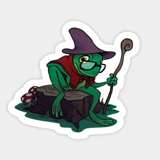 Frog Wizard Sticker